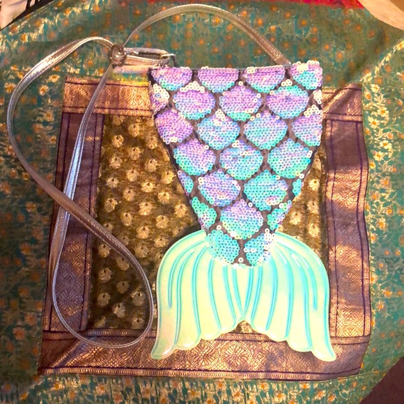 New without Tags Sequin Mermaid Crossbody Purse 👛🧜‍♀️ by P.S. 🧜‍♀️ - Picture 1 of 17
